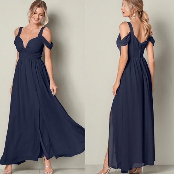 VENUS Dresses & Skirts - Venus Navy Maxi Dress